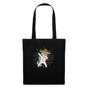 Tupfendes Einhorn Shirt Cinco de Mayo Kinder - Stoffbeutel - Schwarz - Vorne