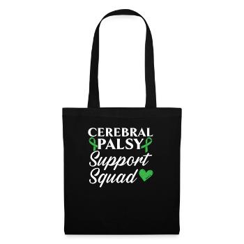 Zerebralparese Support Squad Awareness Ribbon - Stoffbeutel - Schwarz - Vorne