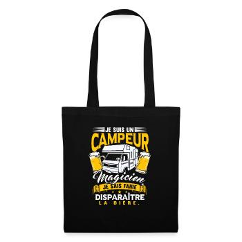 Je Suis Un Campeur Magicien - Sac en tissu - noir - Devant