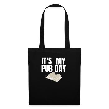 Just Published Author Shirt Women, Pub Day T Shirt - Tote Bag - black - Front
