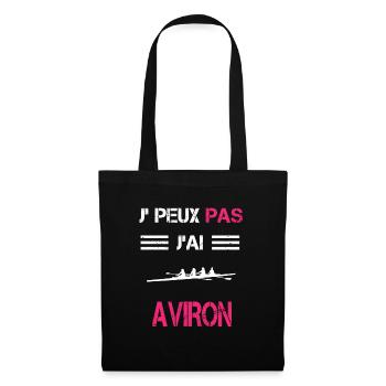 Je peux pas j'ai aviron femme humour - Sac en tissu - noir - Devant