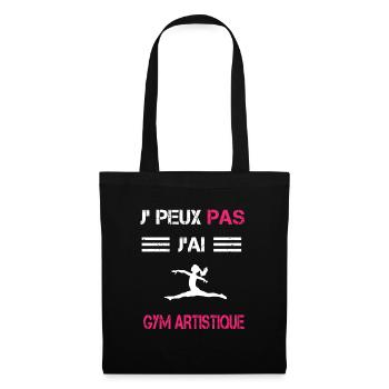 Je peux pas j'ai gym artistique femme humour - Sac en tissu - noir - Devant