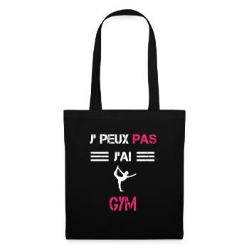 Je peux pas j'ai gym sport femme humour - Sac en tissu - noir - Devant