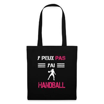 Je peux pas j'ai handball femme humour - Sac en tissu - noir - Devant