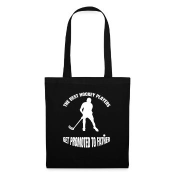 Hockey sur gazon Joueur de hockey Cadeau Floorball - Sac en tissu - noir - Devant