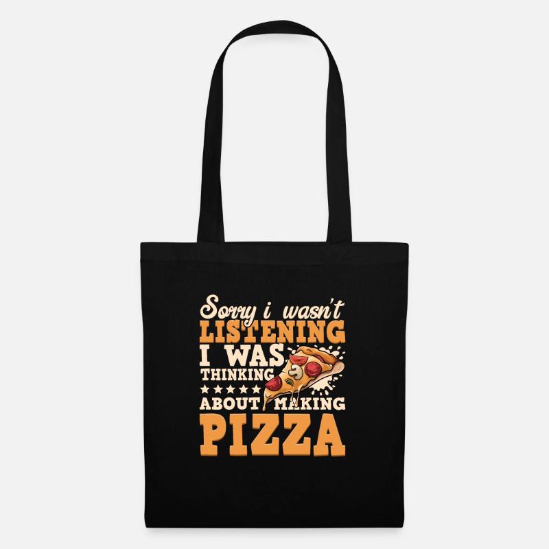 Pizza Bäcker Pizza selber machen - Stoffbeutel - Schwarz