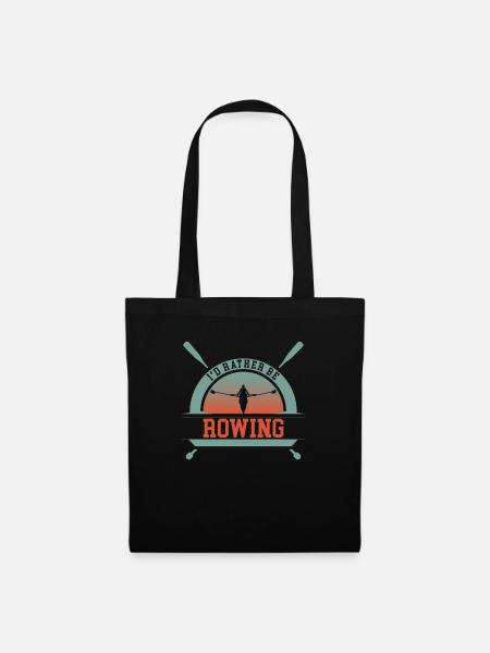 Rather Be Rowing - Stoffbeutel - Schwarz