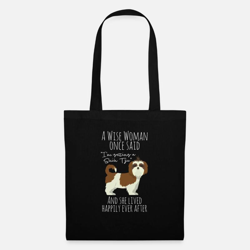 Shih Tzu - Stoffbeutel - Schwarz