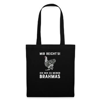 Brahma Hühner I Chicken Geflügel Motiv für - Stoffbeutel - Schwarz - Vorne