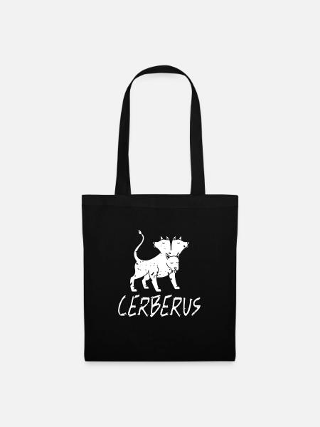 Cerberus Retro Vintage Greek Mythology Designs - Stoffbeutel - Schwarz