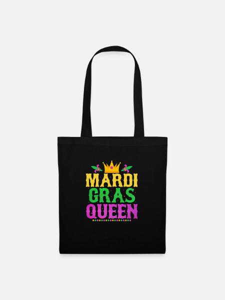 Mardi Gras Queen Parade BeadsParty - Stoffbeutel - Schwarz