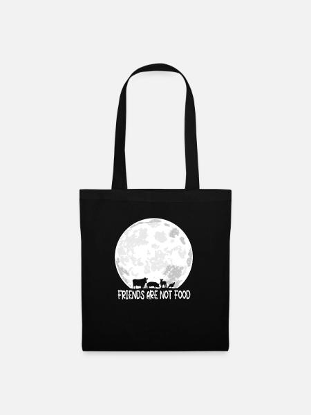 Vegetarisch Vegan Vegetarier Geschenk - Stoffbeutel - Schwarz