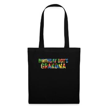 Birthday Kids Grandma Building Blocks - Sac en tissu - noir - Devant