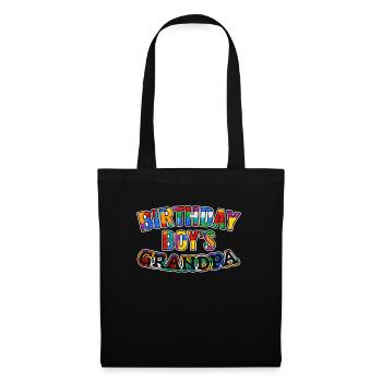 Birthday boy Grandpa building blocks - Tote Bag - black - Front