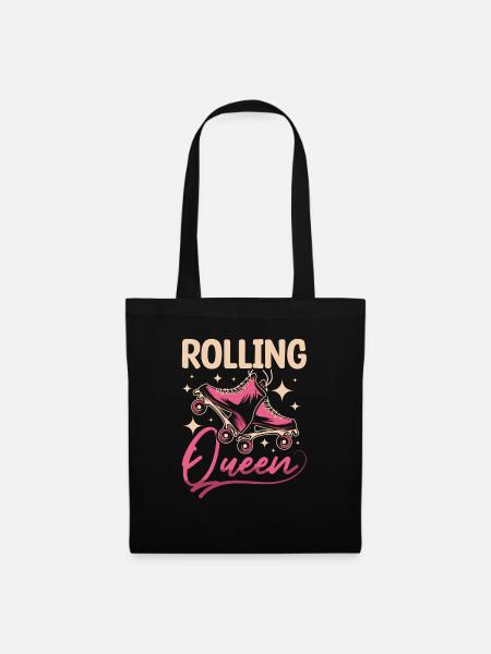 Inline skating rolling queen - Stoffbeutel - Schwarz