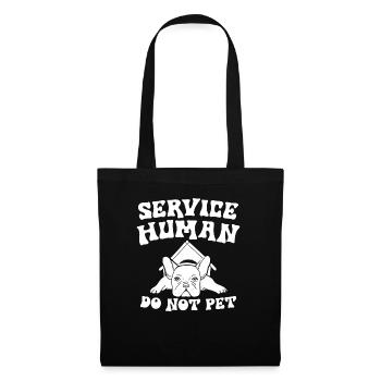Human Do Not Pet Hundebesitzer Hundeliebhaber - Stoffbeutel - Schwarz - Vorne