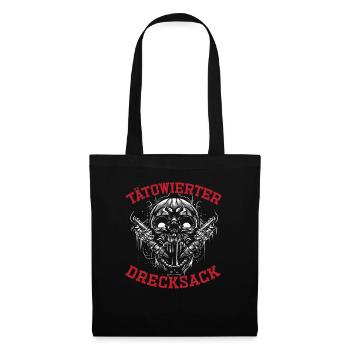 Tätowierter Drecksack Geschenk Tätowierer - Stoffbeutel - Schwarz - Vorne
