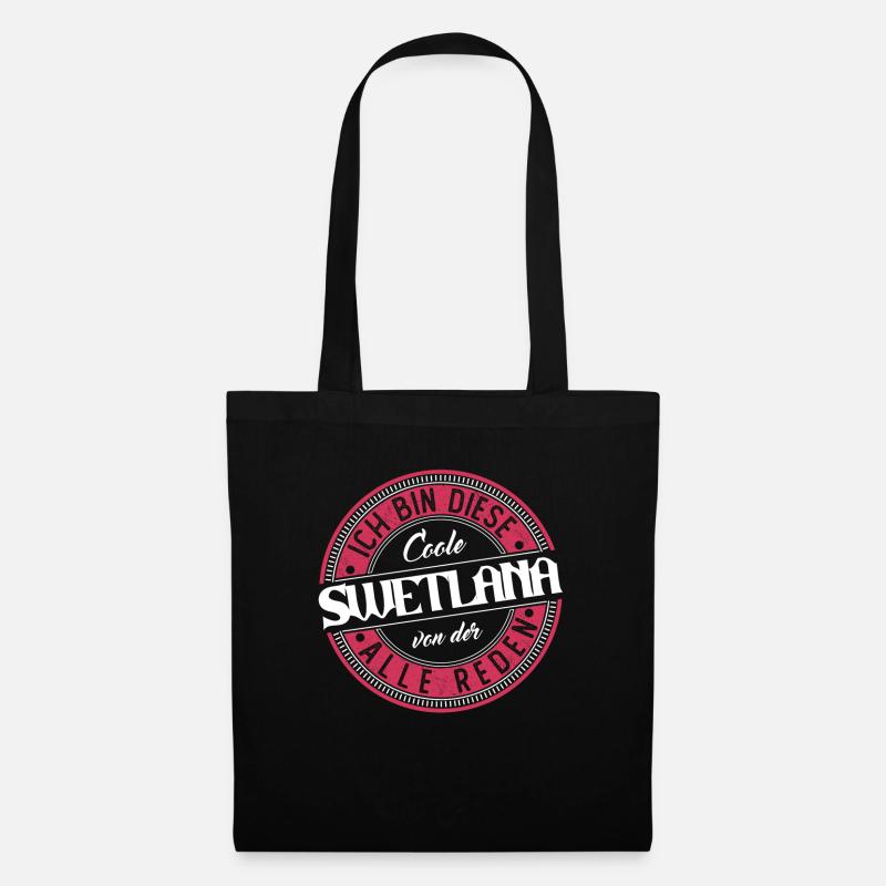 Swetlana Geschenkidee Geschenk Geburtstag - Stoffbeutel - Schwarz