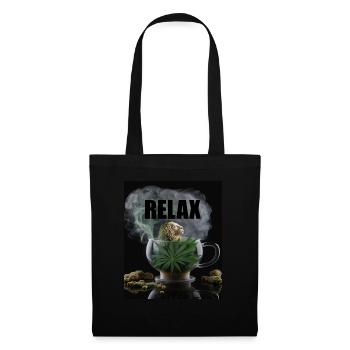 Cadeau Cannabis Relax - Sac en tissu - noir - Devant