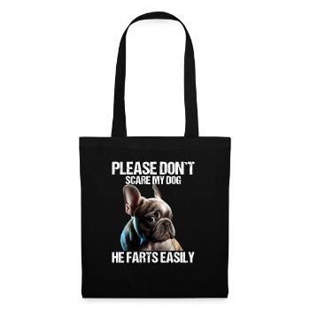 Please don't scare my dog French Bulldog - Tote Bag - black - Front