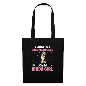 Sheepadoodle Doodle Dog - Sac en tissu - noir - Devant