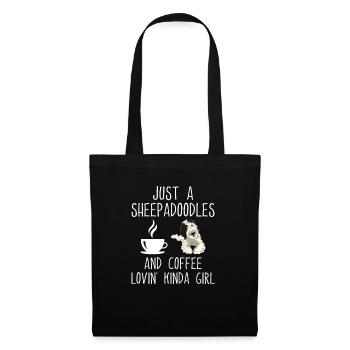 Sheepadoodle Doodle Dog - Sac en tissu - noir - Devant