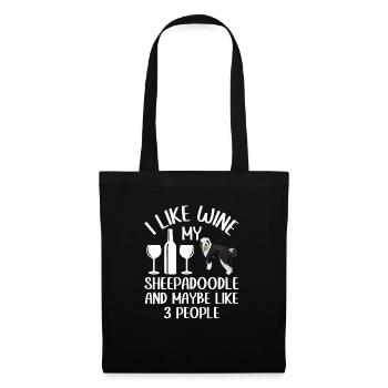 Sheepadoodle Doodle Dog - Tote Bag - black - Front