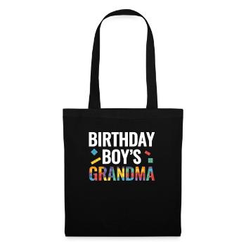 Birthday Kids Grandma Building Blocks - Sac en tissu - noir - Devant