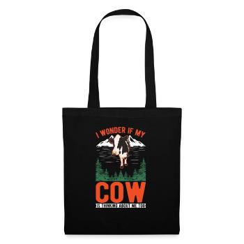 Vache Éleveur de bovins Fermier Vaches Fermier - Sac en tissu - noir - Devant