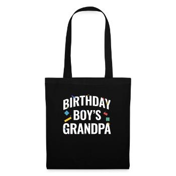 Birthday boy Grandpa building blocks - Tote Bag - black - Front