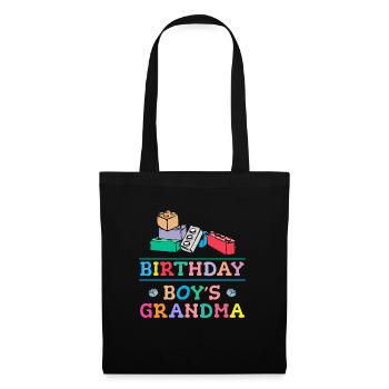 Birthday Kids Grandma Building Blocks - Sac en tissu - noir - Devant
