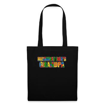 Birthday boy Grandpa building blocks - Tote Bag - black - Front