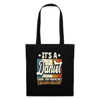 Name Daniel Gift Birthday Saying - Tote Bag - black - Front
