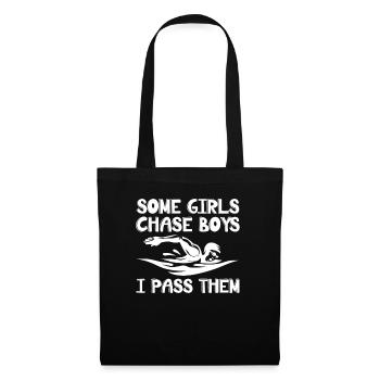 Some Girls Chase Boys I Pass Them - Tote Bag - black - Front