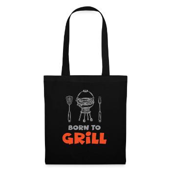 Lustiger Grill-Spruch I Grillen Motiv - Stoffbeutel - Schwarz - Vorne