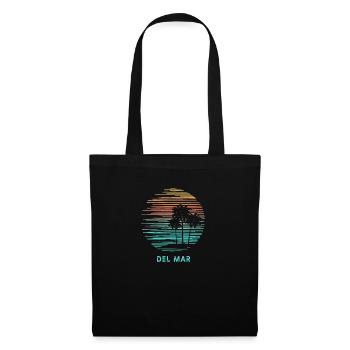 Del Mar California Cool Souvenir Vacances Artistique - Sac en tissu - noir - Devant