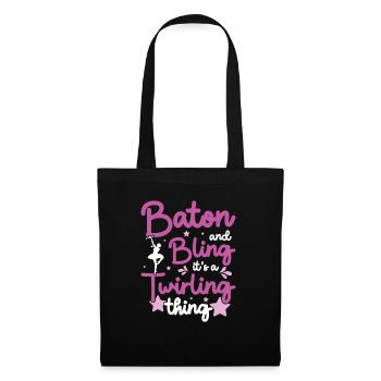 Tambourstab swirling - Tote Bag - black - Front