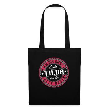 Tilda Geschenkidee Geschenk Geburtstag - Stoffbeutel - Schwarz - Vorne