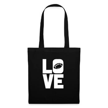 J’adore le football américain et le rugby - Sac en tissu - noir - Devant
