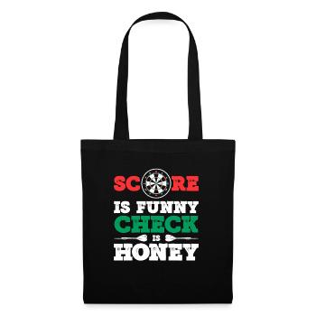 Score Is Funny Check Is Honey - Stoffbeutel - Schwarz - Vorne