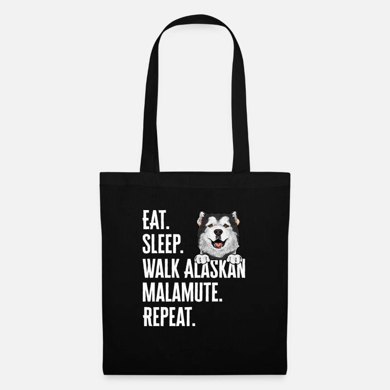 Alaskan Malamute Hund - Stoffbeutel - Schwarz