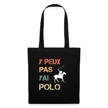 Je peux pas j'ai polo vintage drôle - Sac en tissu - noir - Devant