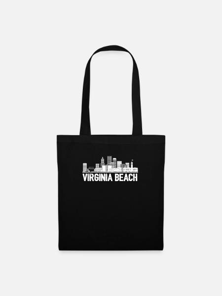 Virginia Beach Skyline - Sac en tissu - noir