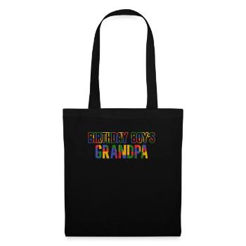 Birthday boy Grandpa building blocks - Tote Bag - black - Front