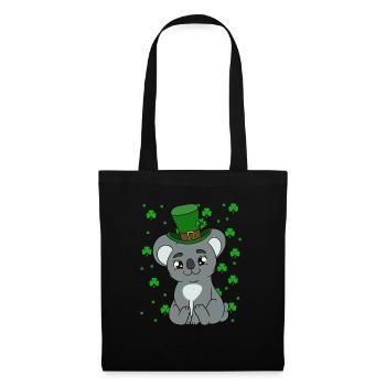 Cute Koala with Hat Saint Patrick's Day - Tote Bag - black - Front
