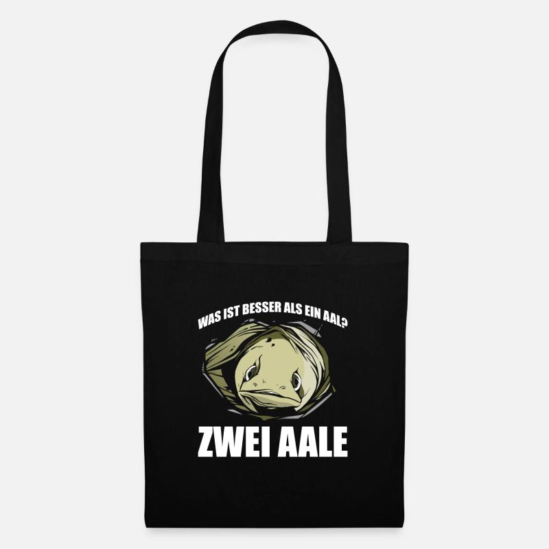 Was ist besser als ein Aal? Zwei Aale - Stoffbeutel - Schwarz
