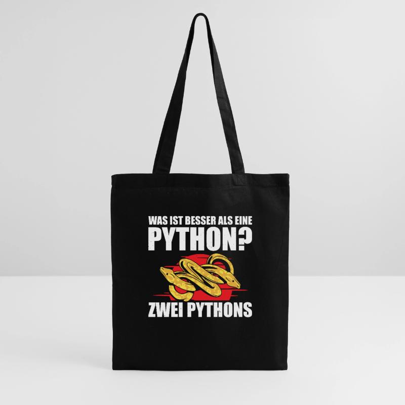 Was ist besser als eine Python? Zwei Pythons Stoffbeutel