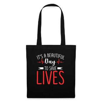 C’est une belle journée pour sauver l’infirmière de Live - Sac en tissu - noir - Devant