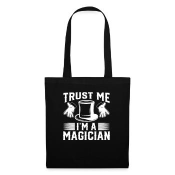 Trust Me Im A Magician Zauberer Zaubertrick Magie - Stoffbeutel - Schwarz - Vorne