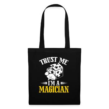 Trust Me Im A Magician Zauberer Zaubertrick Magie - Stoffbeutel - Schwarz - Vorne